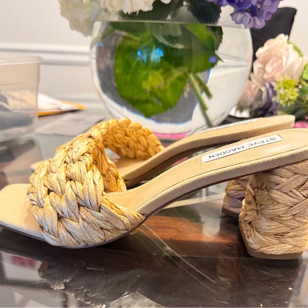 Steve Madden Women's Tan Braided Heels